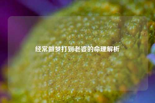 经常做梦打到老婆的命理解析